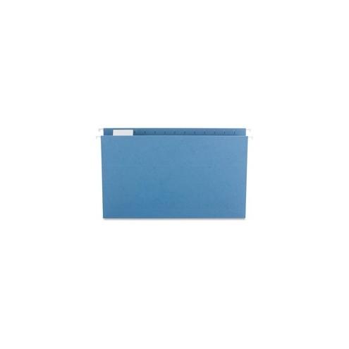 Sparco 1/5-cut Tab Slots Colored Hanging Folders - Legal - 8 1/2" x 14" Sheet Size - 1/5 Tab Cut - Blue - Recycled - 25 / Box