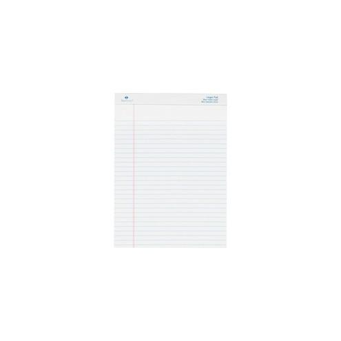 Sparco Microperforated Writing Pads - 50 Sheets - 0.34" Ruled - 16 lb Basis Weight - 8 1/2" x 11 3/4" - White Paper - Micro Perforated, Sturdy Back, Easy Tear - 1Dozen