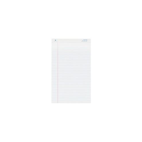 Sparco Microperforated Writing Pads - Legal - 50 Sheets - 0.34" Ruled - 16 lb Basis Weight - 8 1/2" x 14" - White Paper - Micro Perforated, Sturdy Back, Easy Tear - 1Dozen