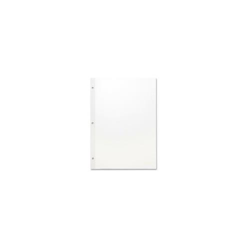Sparco Mylar - reinforced Edge Unruled Filler Paper - Letter - 100 Sheets - Plain - Unruled - 20 lb Basis Weight - 8 1/2" x 11" - White Paper - Subject, Reinforced Edges - Recycled - 100 / Pack