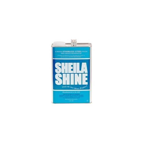 Sheila Shine Cleaner Polish - Liquid - 128 fl oz (4 quart) - 4 / Carton - Blue, White