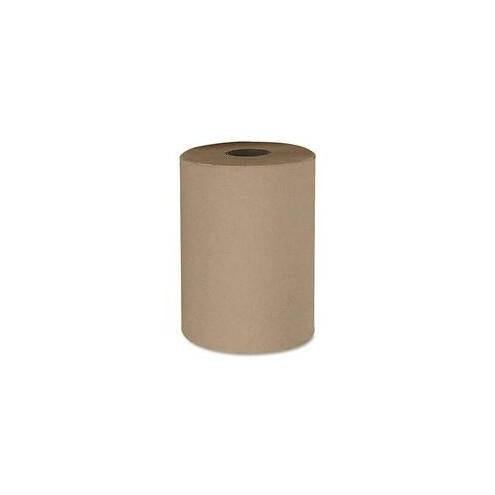 Stefco Hardwound Natural Paper Towels - 1 Ply - 5.50" Roll Diameter - Natural - Paper - Strong, Absorbent, Embossed - 12 / Carton