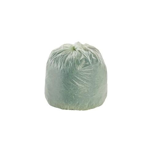 Stout EcoSafe Compostable Trash Bags - 30 gal - 30" Width x 39" Length x 1.10 mil (28 Micron) Thickness - Green - Plastic - 48/Carton