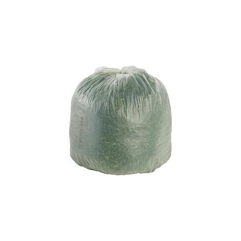 Stout EcoSafe Compostable Trash Bags - 48 gal - 42" Width x 48" Length x 0.85 mil (22 Micron) Thickness - Green - Plastic - 40/Carton