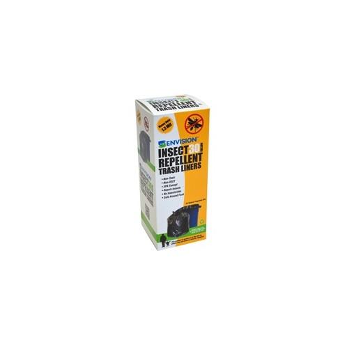 Stout Insect Repellent Trash Liners - 30 gal - 51.18 mil (1300 Micron) Thickness - Black - 10/Box - Multipurpose