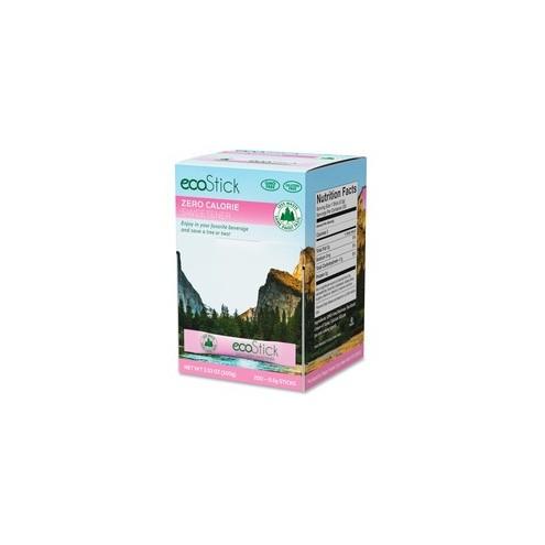 ecoStick SUG83745, Saccharin Sweetener Packets, 3.53 oz, 200 Count - Packet - 0.2 lb (3.5 oz) - Artificial Sweetener - 200Packet