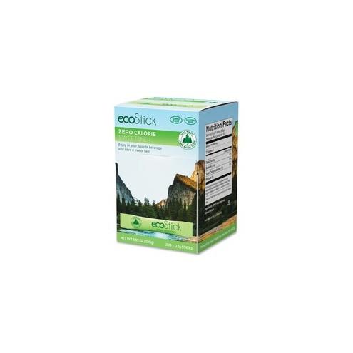 ecoStick Stevia Sweetener Packets - Packet - Artificial Sweetener - 200/Box