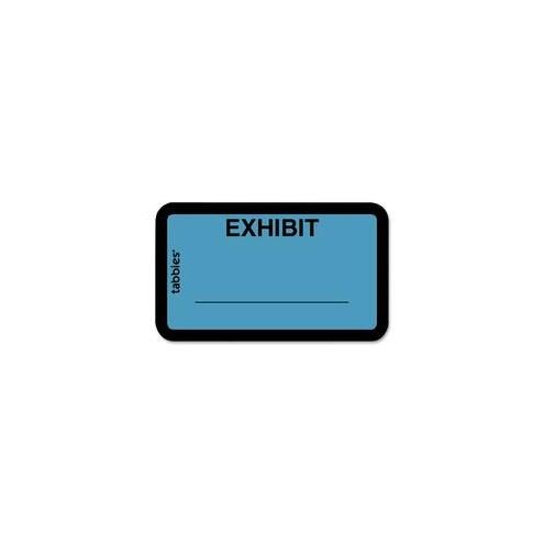 Tabbies Color-coded Legal Exhibit Labels - 1 5/8" Width x 1" Length - Blue - 252 / Pack