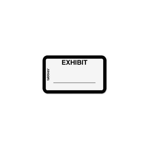 Tabbies Color-coded Legal Exhibit Labels - 1 5/8" Width x 1" Length - White - 252 / Pack