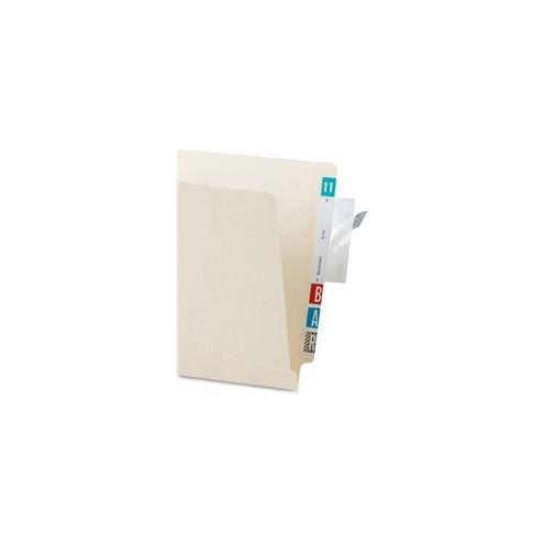 Tabbies Self-adhesive File Folder Label Protectors - 3 1/2" x 2" Sheet - Rectangular - Clear - 100 / Pack