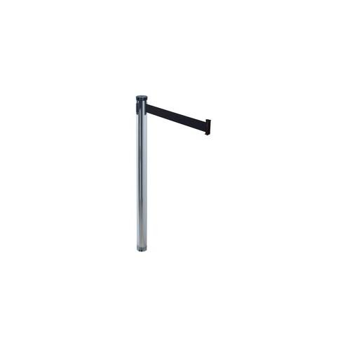 Tatco Adjusta-Tape Stanchion Post - Chrome Plated 10 ft Post Black Tape - Chrome