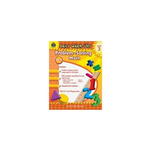 Teacher Created Resources Gr 3 Daily Math Problems Book Printed Book - Book - Grade 3