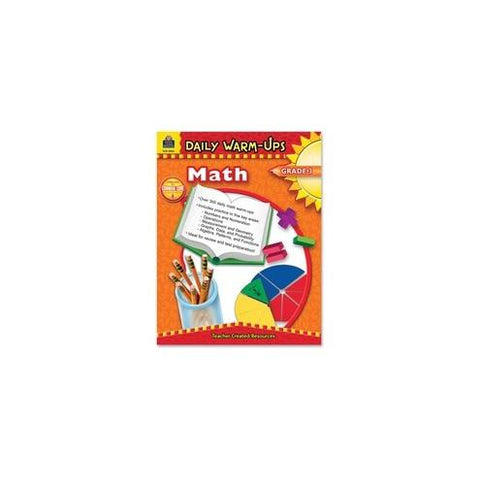 Teacher Created Resources Gr 3 Math Daily Warm-Ups Book Printed Book - Teacher Created Resources Publication - Book - Grade 3