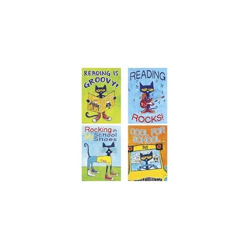 Teacher Created Resources Pete the Cat Posters Set - "Reading is Groovy!, Reading Rocks!, Rocking in My School Shoes, Cool for School" - 13.4" Width x 0.1" Height - Pete the Cat - Multicolor