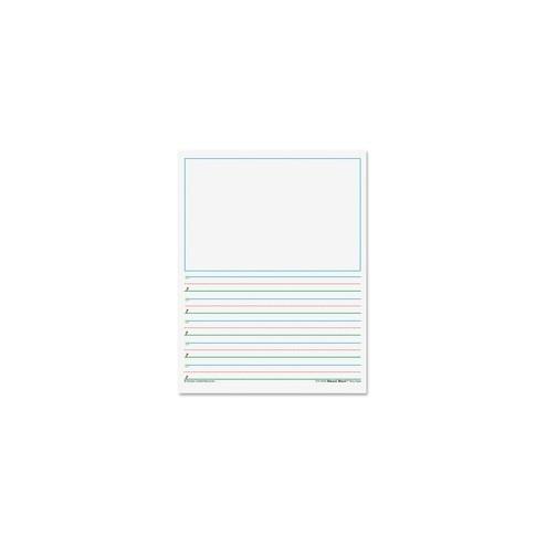 Teacher Created Resources K - 1 5/8" Space Writing Paper - Letter - 0.63" Ruled - 8 1/2" x 11" - White Paper - 360 / Pack