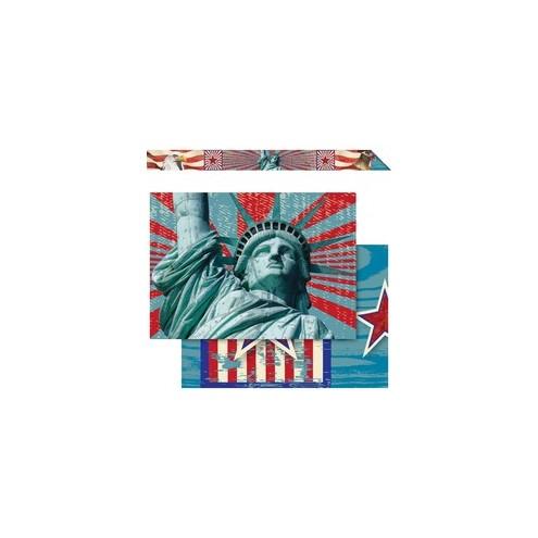 Teacher Created Resources Americana Double-sided Border - 12 (Strip) Shape - Americana Xtreme - Double-sided - 3" Width x 36" Length - 12 / Pack