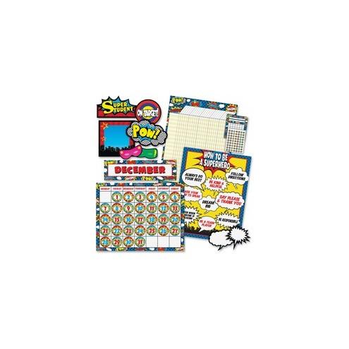 Teacher Created Resources Superhero Theme Deco Set - Superhero Theme/Subject - 200 (Pieces) Shape - Acid-free, Lignin-free, Long Lasting - Multicolor - 9 / Set