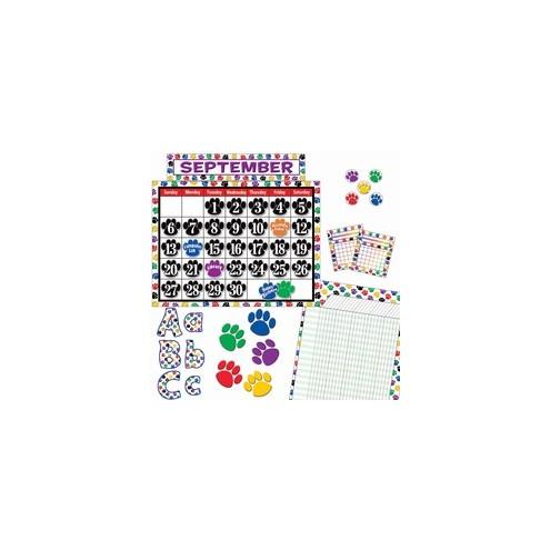 Teacher Created Resources Paw Prints Accents Board Set - (Decorative Accent) Shape - Paw - Strong, Durable, Damage Resistant - 0.50" Height x 18" Width x 30.25" Depth - Multicolor - 1 Set