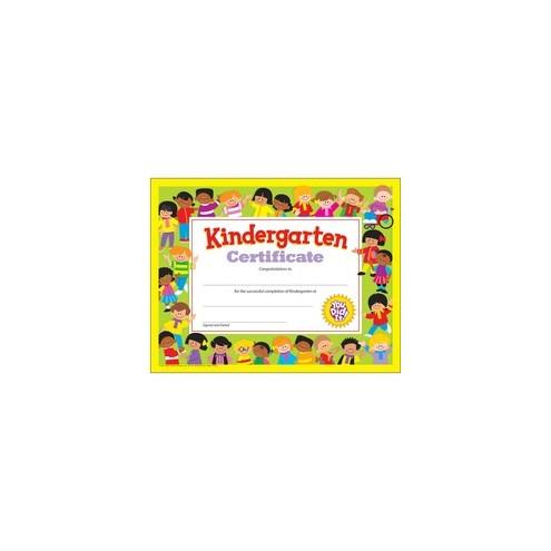 Trend Kindergarten Certificates - "Kindergarten Certificate" - 8.50" x 11" - Multicolor - 30 / Pack