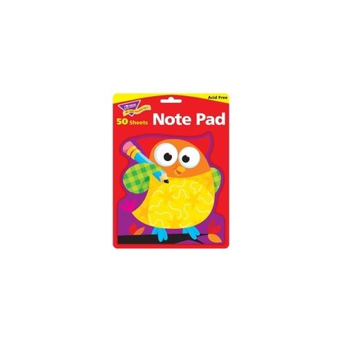 Trend Owl-Stars Shaped Note Pads - 50 Sheets - 5" x 5" - Multicolor Paper - Acid-free - 50 / Pad