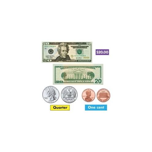 Trend US Money Bulletin Board Set - Learning Theme/Subject - 6, 4, 31 (Coin, Bill, Label) Shape - Multicolor - 52 / Set