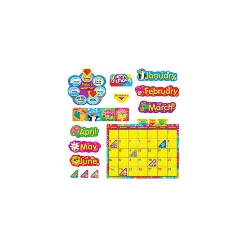 Trend WipeOff Stars/Swirls Calendar Bulletin Board Set - Learning Theme/Subject - Reusable - 1 Set