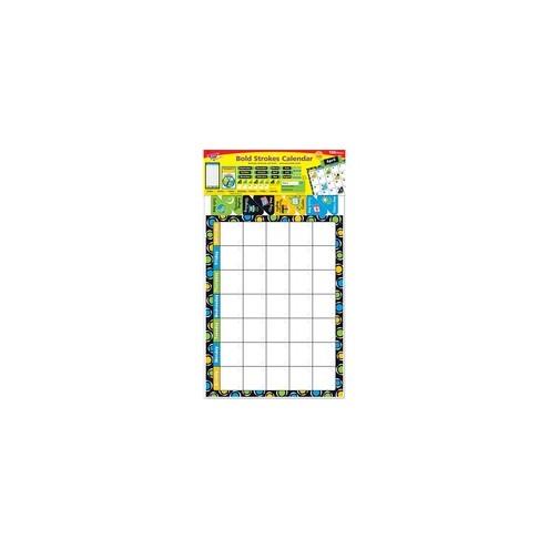 Trend Bold Strokes Calendar Bulletin Board Set - Skill Learning: Calendar