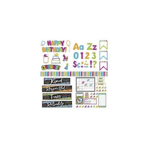 Trend Color Harmony Decorative Bulletin Board Set - Learning Theme/Subject (Calendar) Shape - Durable, Wear Resistant, Tear Resistant - 17.50" Height x 23.25" Width x 18" Length - Multicolor - 1 Set