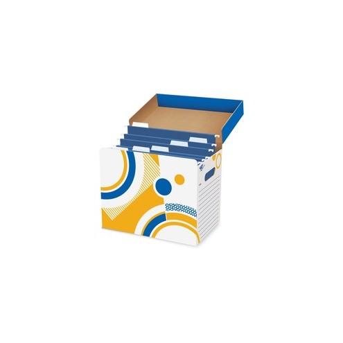 Trend Fine n Save Folder / File Storage Box - External Dimensions: 12.3" Width x 8" Depth x 10.3"Height - Media Size Supported: Letter - For File - 1 Each