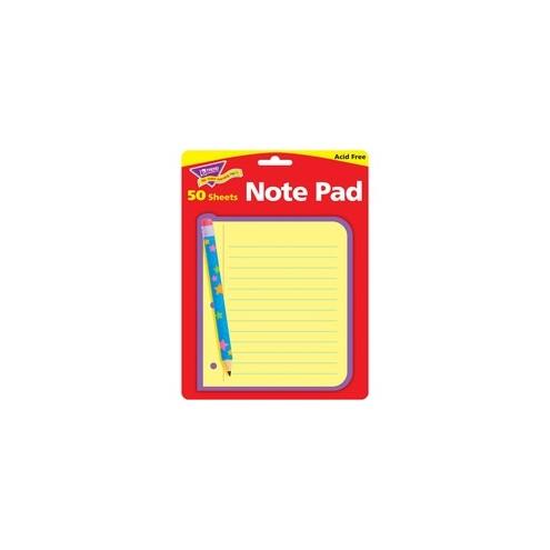 Trend Cheerful Design Note Pad - 50 Sheets - 5" x 5" - Acid-free - 50 / Pad