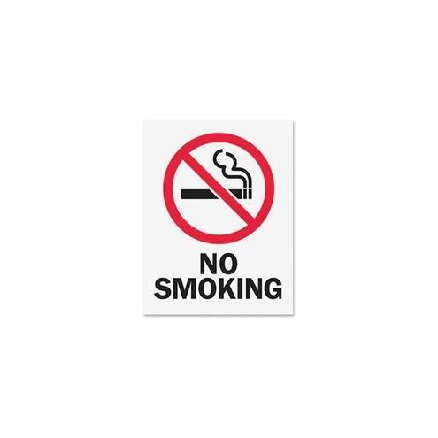 Tarifold Safety Sign Inserts - 6 / Pack - No Smoking Print/Message - Rectangular Shape - Red, Black Print/Message Color - Tear Resistant, Durable, Water Proof, Sturdy, Long Lasting - Paper - White