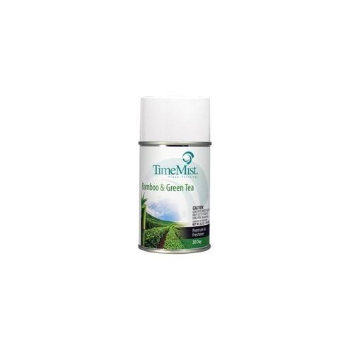 TimeMist Metered 30-Day Bamboo/Green Tea Scent Refill - Spray - 5.3 fl oz (0.2 quart) - Green Tea, Bamboo - 30 Day - 12 / Carton - Odor Neutralizer