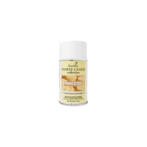 TimeMist Yankee Candle Collection Air Freshener Refill - Aerosol - 6000 ft³ - 6.60 oz - Butter Cream - 30 Day - 12 / Carton