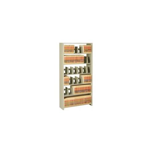 Tennsco Shelving Starter Unit - 36" x 12" x 76" - 6 x Shelf(ves) - Letter - Vertical - 400 lb Load Capacity - Sand - Steel - Recycled - Assembly Required