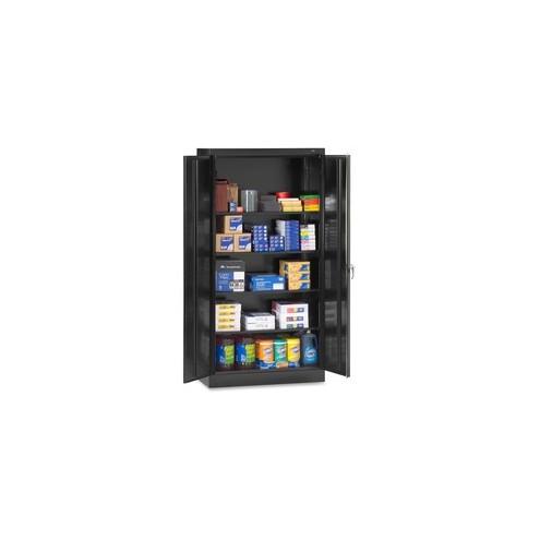 Tennsco Full-Height Standard Storage Cabinet - 36" x 18" x 72" - 2 x Door(s) - Security Lock, Welded, Reinforced, Hinged Door - Black - Chrome - Recycled