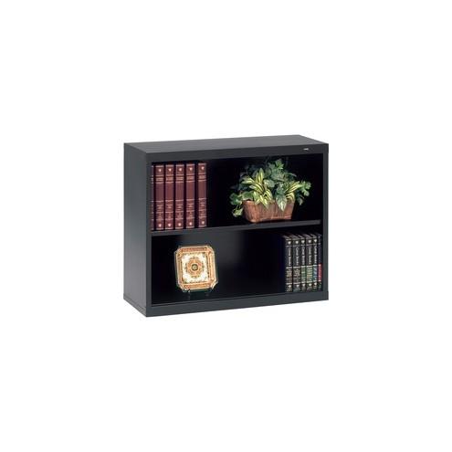 Tennsco Welded Bookcase - 34.5" x 13.5" x 28" - 2 x Shelf(ves) - 240 lb Load Capacity - Black - Steel - Recycled