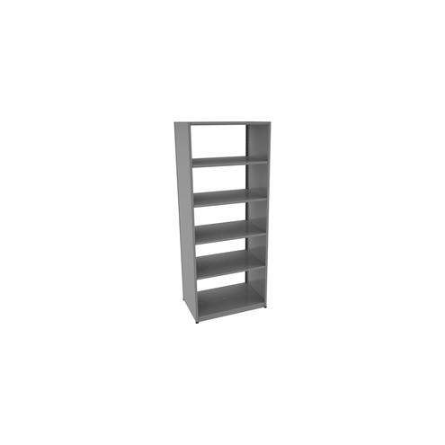 Tennsco Capstone Shelving 36"W 6-shelf Unit - 88" Height x 36" Width x 24" Depth - Recycled - Medium Gray - Steel - 1Each