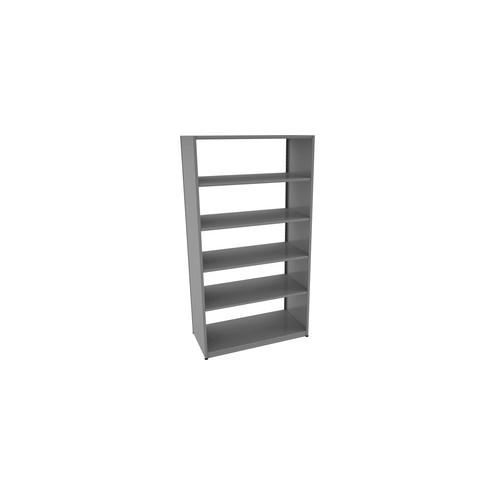 Tennsco Capstone Shelving 42"W 6-shelf Unit - 88" Height x 42" Width x 24" Depth - Recycled - Medium Gray - Steel - 1Each