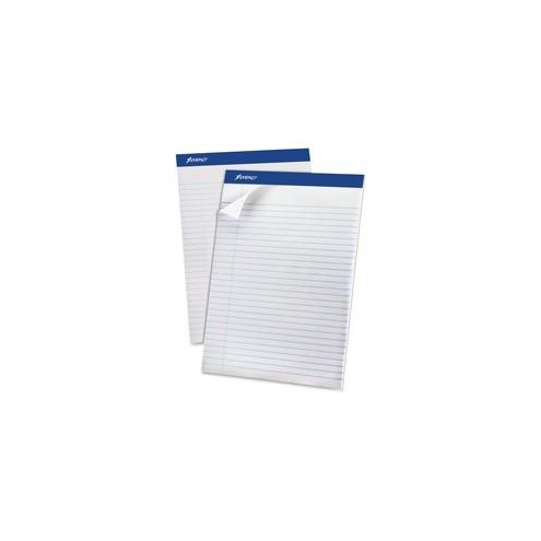 Ampad Legal Ruled Recycled Writing Pads - 50 Sheets - 0.34" Ruled - 15 lb Basis Weight - 8 1/2" x 11 3/4" - Environmentally Friendly, Perforated, Chipboard Backing, Rigid - 12 / Dozen