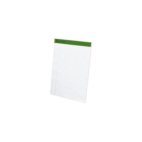 TOPS Recycled Perforated Legal Writing Pads - 50 Sheets - 0.34" Ruled - 15 lb Basis Weight - 8 1/2" x 11 3/4" - Environmentally Friendly, Perforated - Recycled