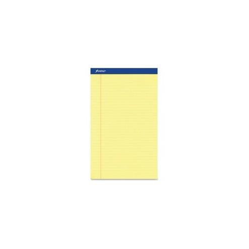 Ampad Perforated Ruled Pads - Letter - 50 Sheets - Stapled - 0.34" Ruled - 8 1/2" x 11"8.5"11.8" - Dark Blue Binder - Sturdy Back, Chipboard Backing, Perforated, Tear Resistant - 12 / Dozen