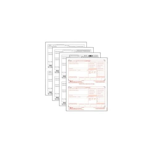 TOPS Laser W-2 Forms Kits - 4 PartCarbonless Copy - 5 1/2" x 8 1/2" Sheet Size - White Sheet(s) - 50 / Pack