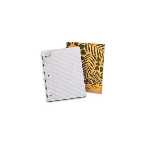 Ampad 80 - sheet 1 - subject Wirebound Notebook - Letter - 80 Sheets - Wire Bound - 8 1/2" x 11" - White Paper - Tan Cover - Kraft Cover - Micro Perforated, Rigid - 1Each