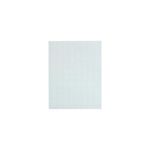 TOPS 10x10 Grid White Cross Section Pad - Letter - 50 Sheets - Glue Blue Margin - 20 lb Basis Weight - 8 1/2" x 11" - White Paper - Unpunched - 50 / Pad