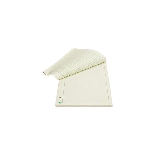 TOPS Green Tint Engineering Computation Pad - Letter - 200 Sheets - Stapled/Glued - Both Side Ruling Surface - Ruled - 15 lb Basis Weight - 8 1/2" x 11" - Green Paper - 200 / Pad