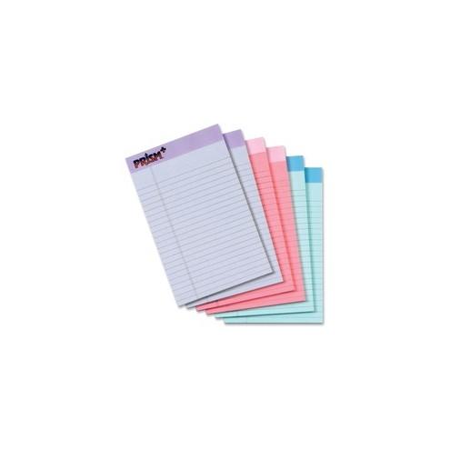 TOPS Prism Plus Legal Pads - Jr.Legal - 50 Sheets - 0.28" Ruled - 16 lb Basis Weight - 5" x 8" - Assorted Paper - Perforated, Hard Cover, Rigid, Easy Tear - 6 / Pack