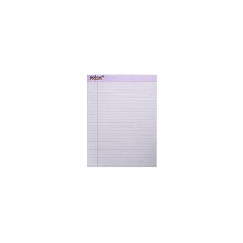 TOPS Prism Plus Colored Paper Pads - 50 Sheets - 0.34" Ruled - 8 1/2" x 11 3/4" - Orchid Paper - Chipboard Cover - Hard Cover - 12 / Pack