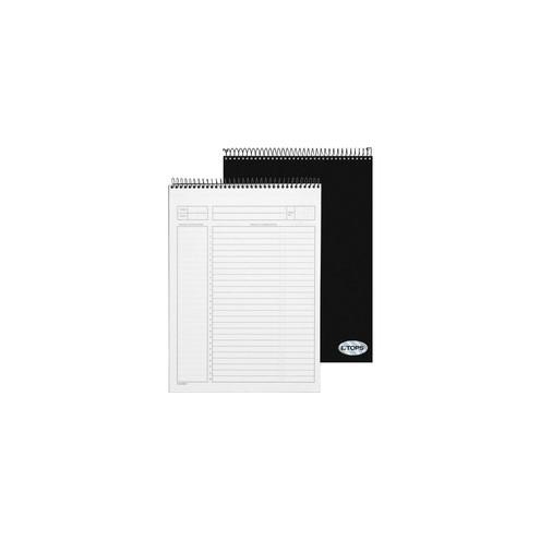 TOPS Wirebound Planning Pad - 50 Sheets - Wire Bound - 20 lb Basis Weight - 8 1/2" x 11 3/4" - White Paper - Plastic Cover - Bond Paper, Perforated, Stiff-back - 50 / Pad