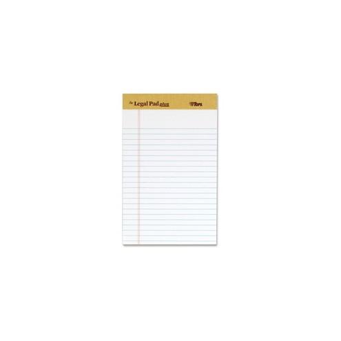 TOPS Binding Letr - Trim Perf. Writing Pads - Jr.Legal - 50 Sheets - 16 lb Basis Weight - 8" x 5" - 2.5" x 8"5" - White Paper - Perforated, Acid-free - 12 / Dozen