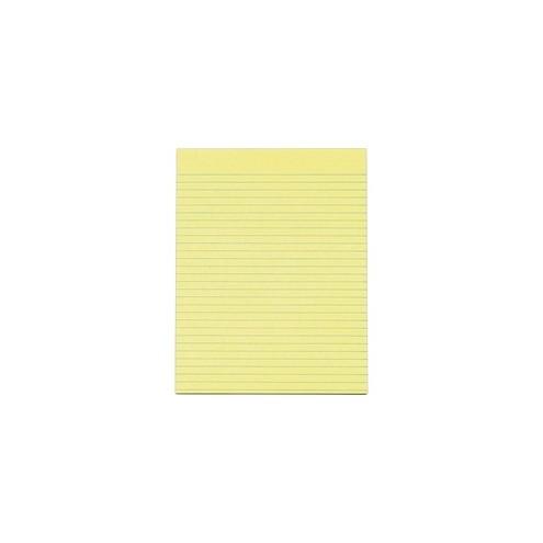 TOPS Wide Ruled Glue - Top Canary Writing Pads - Letter - 50 Sheets - Glue - 8 1/2" x 11" - Canary Paper - 12 / Pack